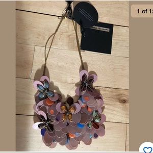 NWT Maurizio Pecoraro Pailette Necklace